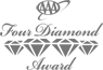 The image shows the AAA Four Diamond Award logo with four diamond shapes in a row.